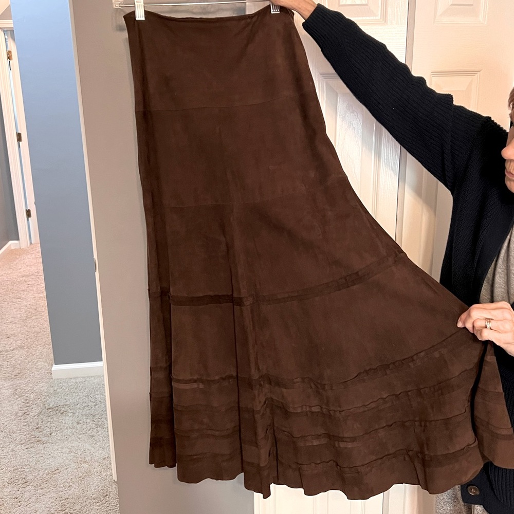Jigsaw Suede Maxi-skirt. Vintage and in perfect condition.